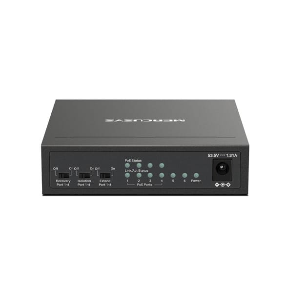 Mercusys MS106GP 6-Port Gigabit Desktop Switch with 4-Port PoE+