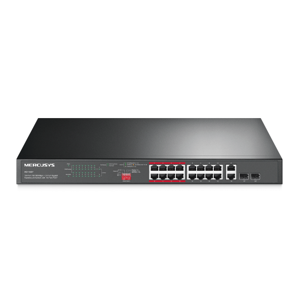 Mercusys MS120GP 20-Port Gigabit Rackmount Switch with 16-Port PoE+