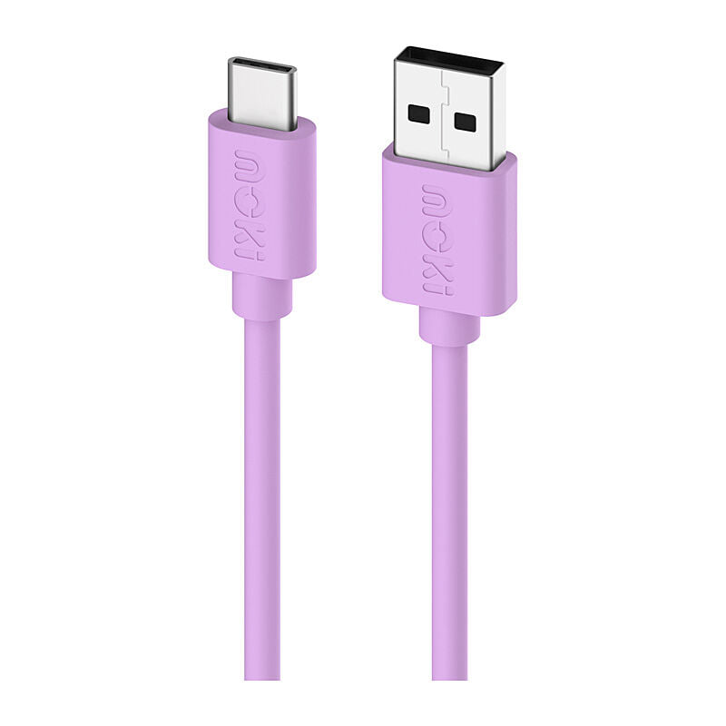 Moki USB-A to USB-C SynCharge Cable 1m - Pinky Purple