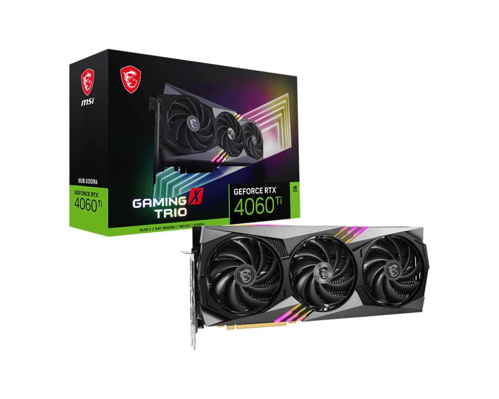 MSI GeForce RTX 4060 Ti GAMING X TRIO 8G Graphics Card