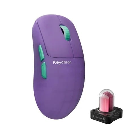 Keychron G6 HE 8K PixArt 3955 Wireless Ultralight Mouse - Frosted Lavender
