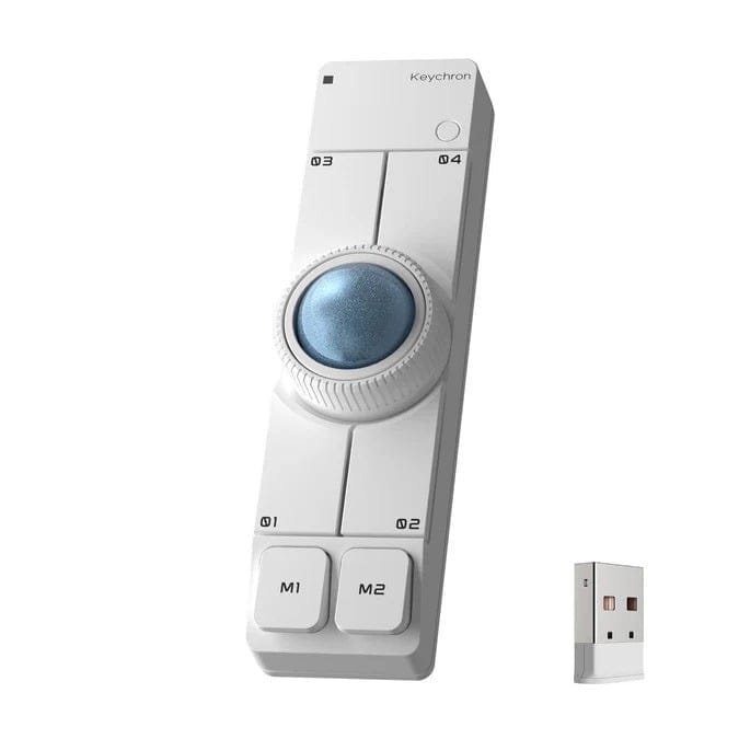 Keychron Nape Pro Wireless Trackball Mouse - White
