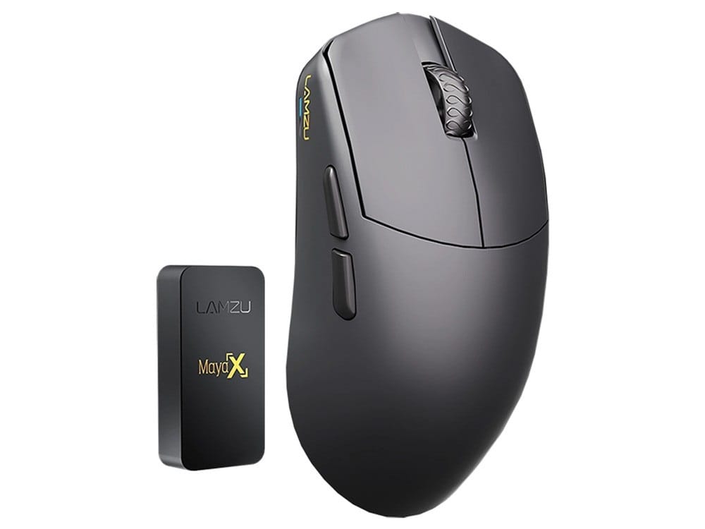LAMZU MAYA X 8K Lightweight Dual Mode Wireless Gaming Mouse - Charcoal Black