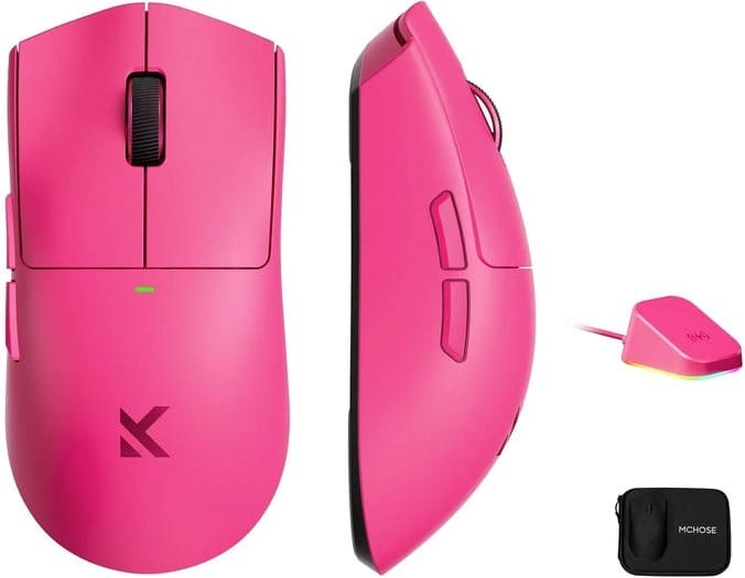 (Ex-Demo) MCHOSE L7 Ultra+ 8K Wireless Gaming Mouse - Rose Red
