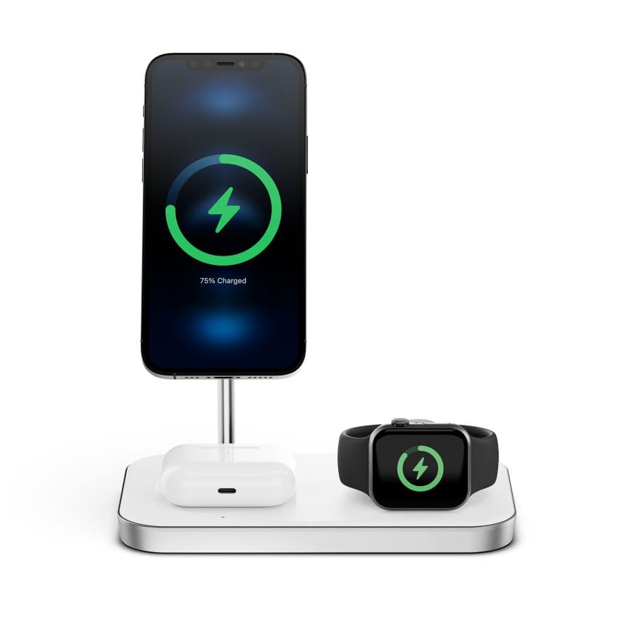 Alogic 3-1 Wireless 15W Charging With 20W Wall Adapter - White