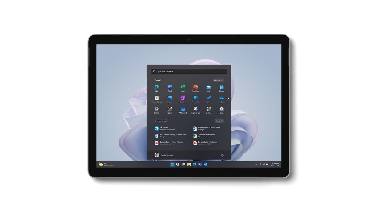 Microsoft Surface Go 4 For Business 10.5" PixelSense Tablet, N200, 8GB RAM, 128GB Storage, Windows 11 Pro - Platinum