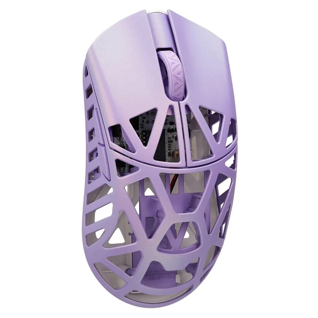 WLMOUSE Beast X Max Magnesium Omron Opticals Side Slits Wireless Gaming Mouse - Soft Lilac