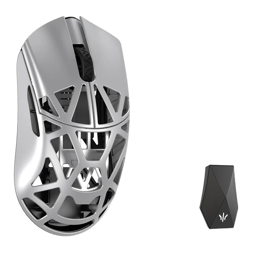 WLMOUSE Beast X Max 8K Magnesium Solid Sides Wireless Gaming Mouse -  Metallic Silver