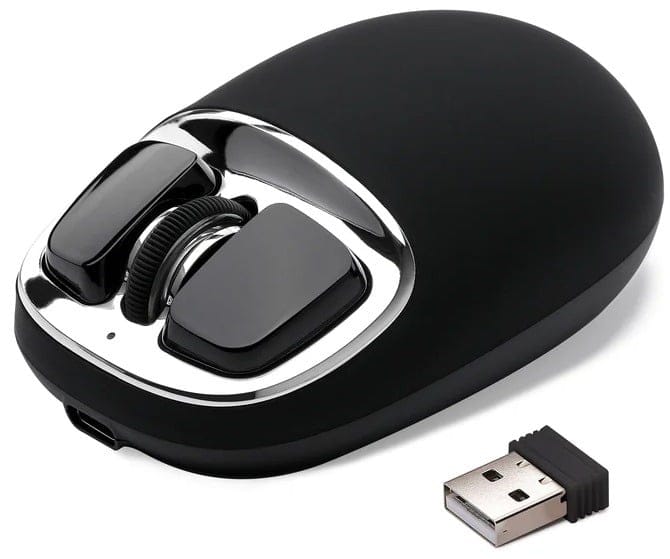 YUNZII C1 Silicone Tri-Mode Wireless Custom Mouse - Black