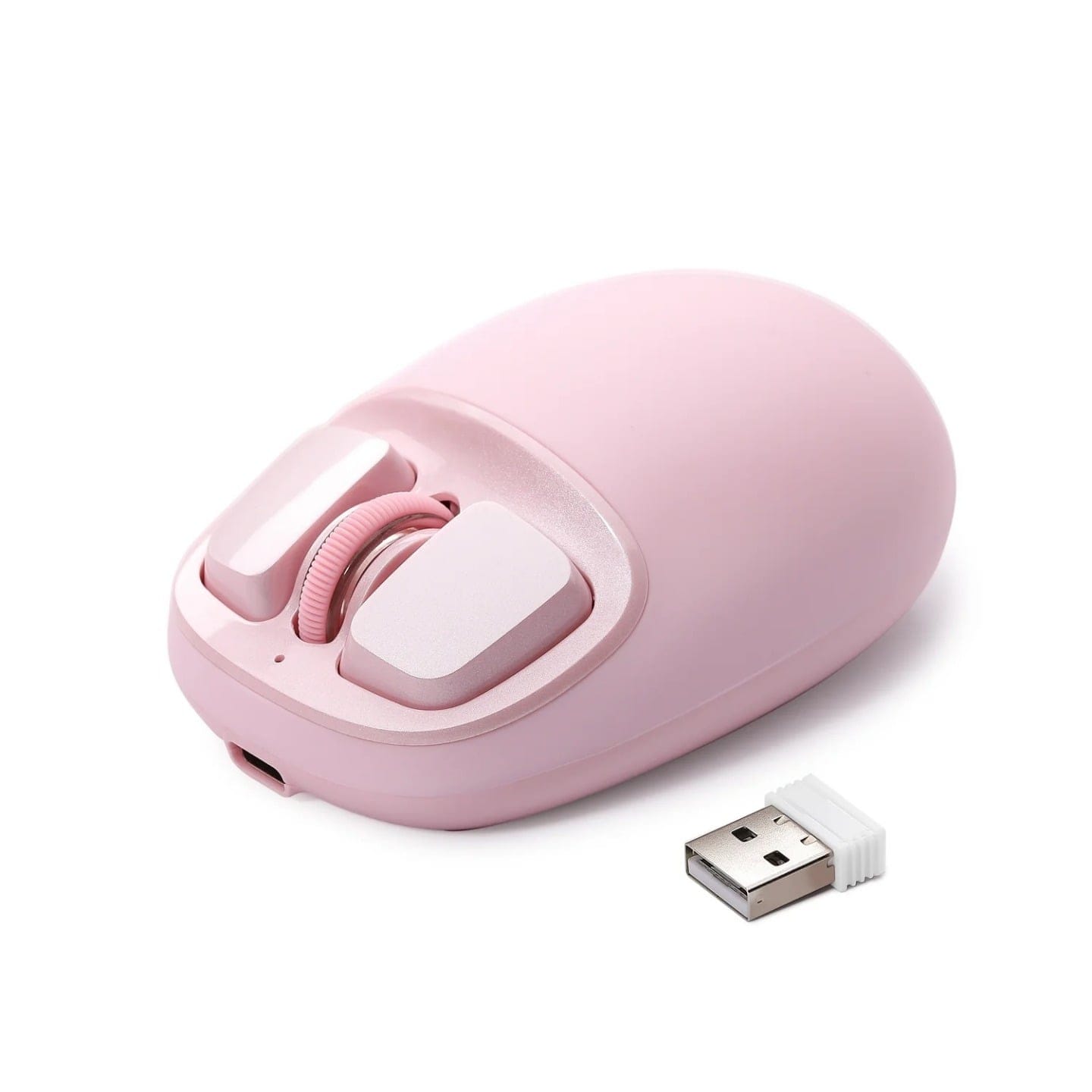 YUNZII C1 Silicone Tri-Mode Wireless Mouse Pink