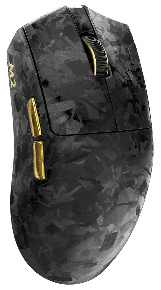 YUNZII M2 Dual 8K Tri-Mode Wireless Carbon Fiber Gaming Mouse - Black
