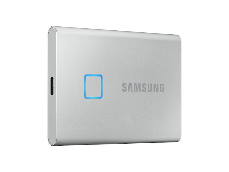Samsung T7 2TB Touch USB 3.2 Portable SSD - Silver MU-PC2T0S/WW