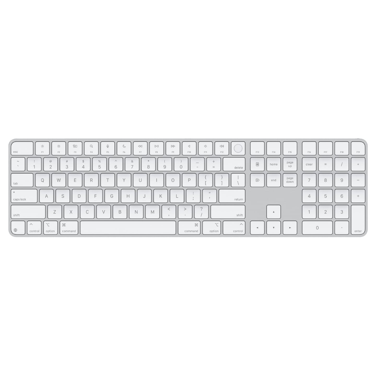 Apple Magic Keyboard With Touch ID And Numeric Keypad - White