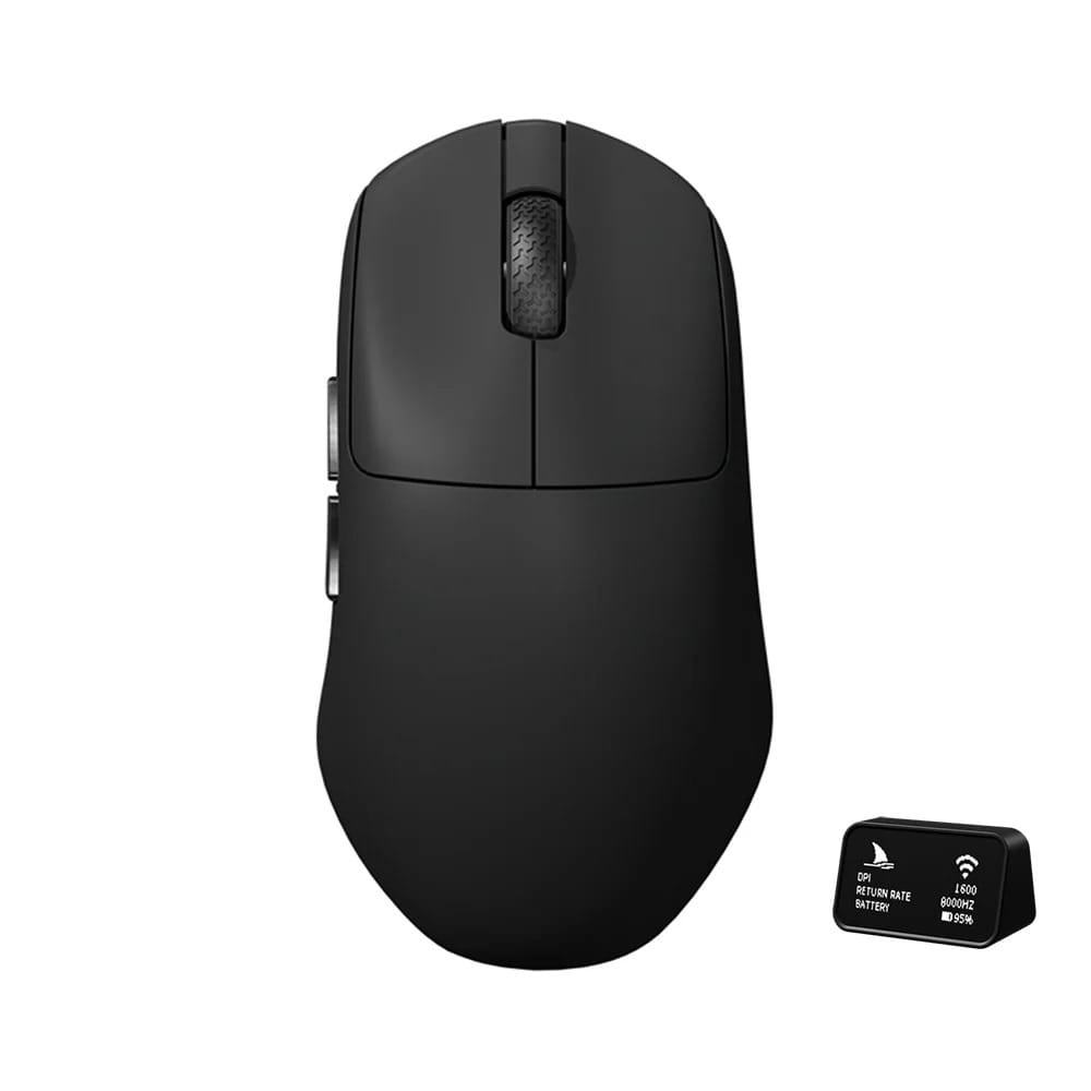 Darmoshark N7 MAX TIGER SHARK Trio-Mode Lightweight 8K Polling Rate Gaming Mouse - Black