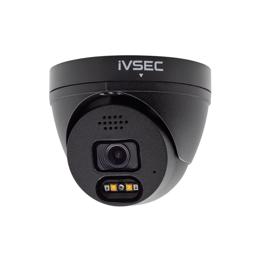 Ivsec 8MP Turret IP Camera 25FPS 2.8mm Lens - Black