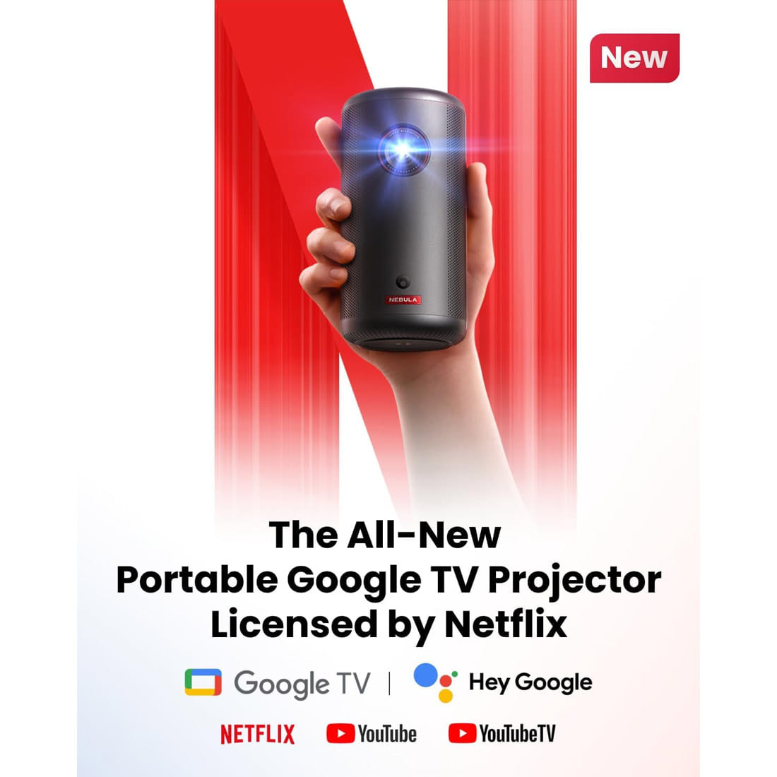 Nebula Capsule 3 Google TV Projector - Black