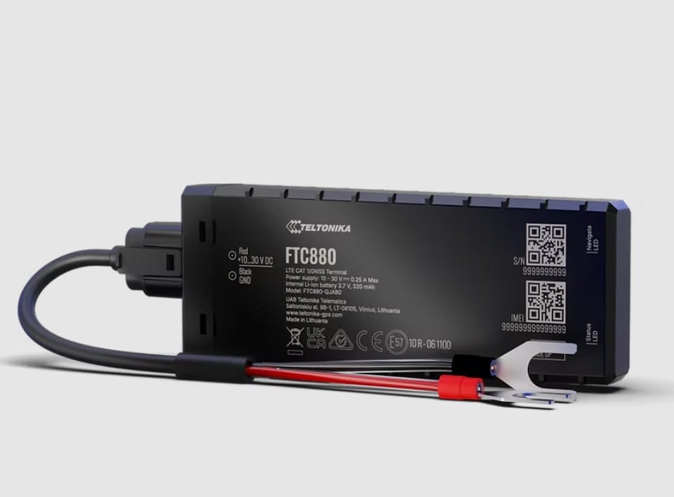 Teltonika 4G LTE Cat 1 Battery-Mounted Vehicle GPS