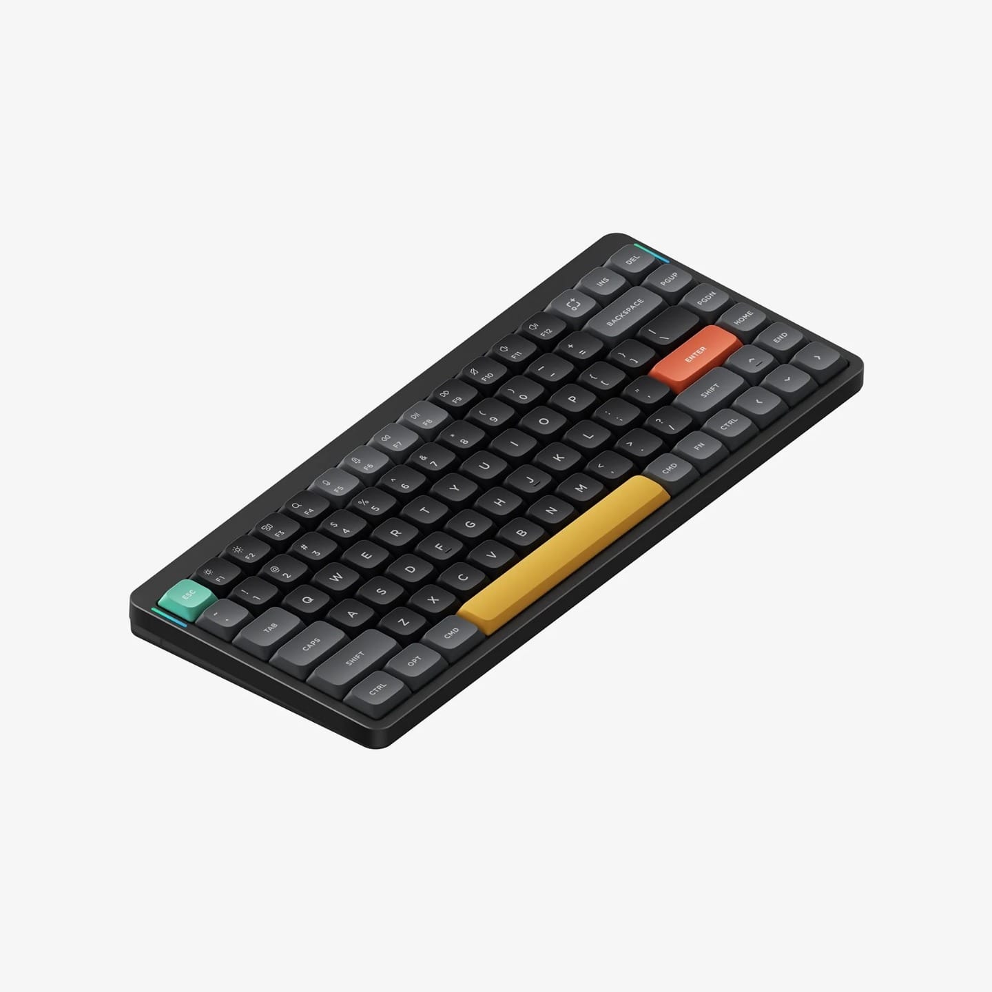NuPhy Air75 v2 QMK/VIA Wireless Black Mechanical Keyboard - Cowberry Switch
