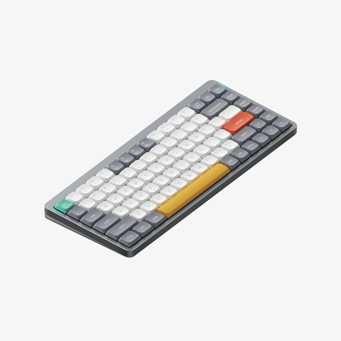 NuPhy Air75 v2 QMK/VIA Wireless Grey Mechanical Keyboard - Brown Switch