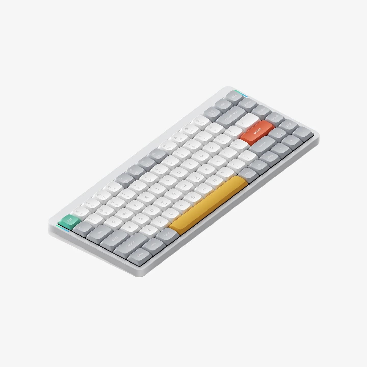 NuPhy Air75 v2 QMK/VIA Wireless White Mechanical Keyboard - Brown Switch