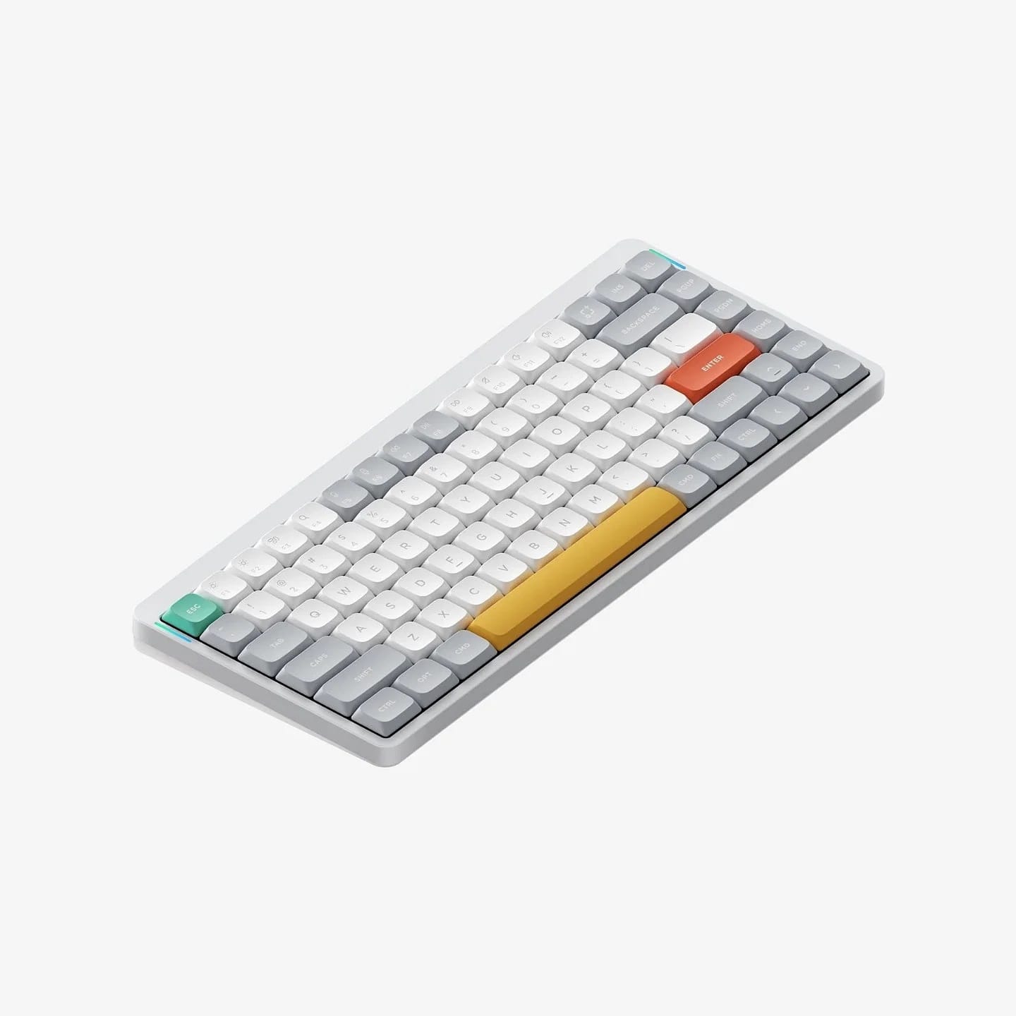 (Ex-Demo) NuPhy Air75 v2 QMK/VIA Wireless White Mechanical Keyboard - Cowberry Switch
