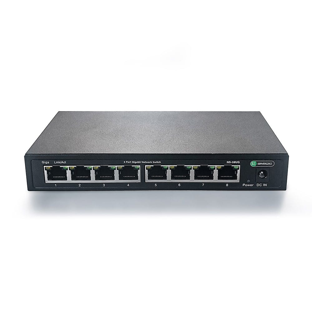 Serveredge 10/100/1000BASE TX 8-Port Gigabit Unmanaged Ethernet Network Switch
