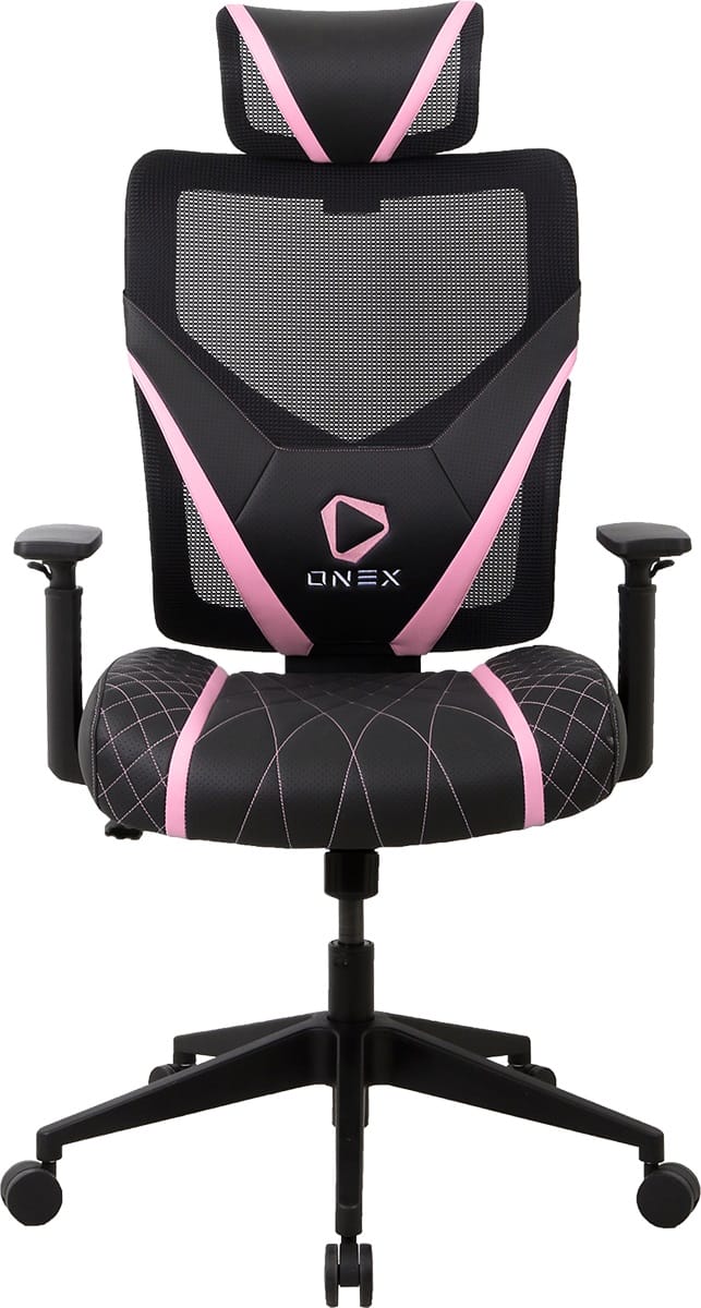 ONEX GE300 Ergonomic Breathable Mesh Office/Gaming Chair - Black/Pink