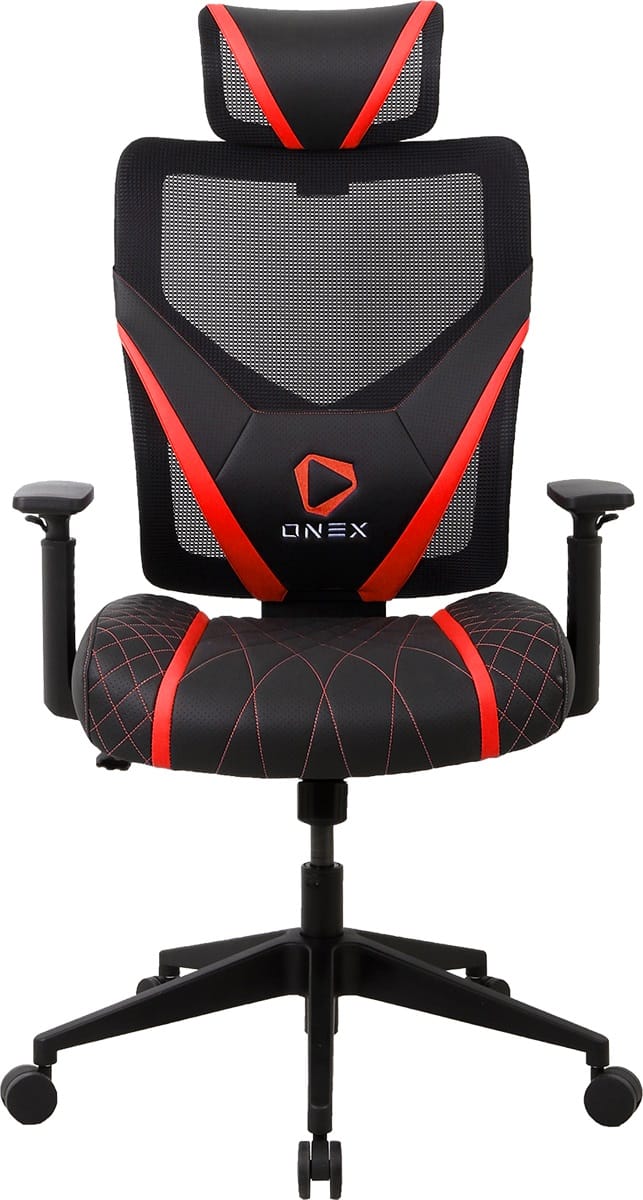 ONEX GE300 Ergonomic Breathable Mesh Office/Gaming Chair - Black/Red