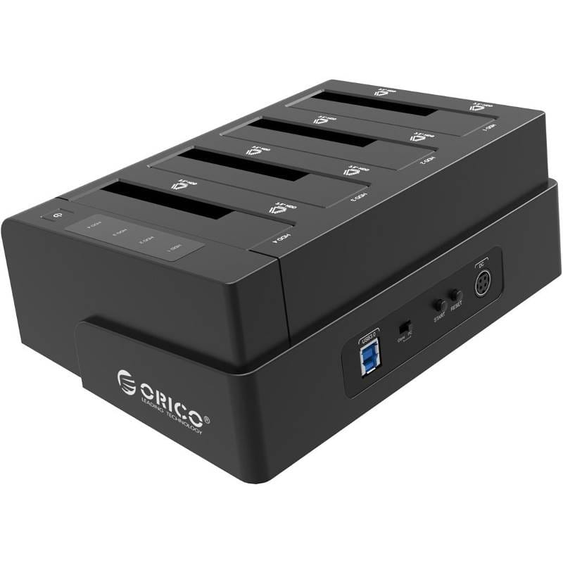 Orico  4-Bay 1 to 3 Clone External Hard Drive Dock - Black