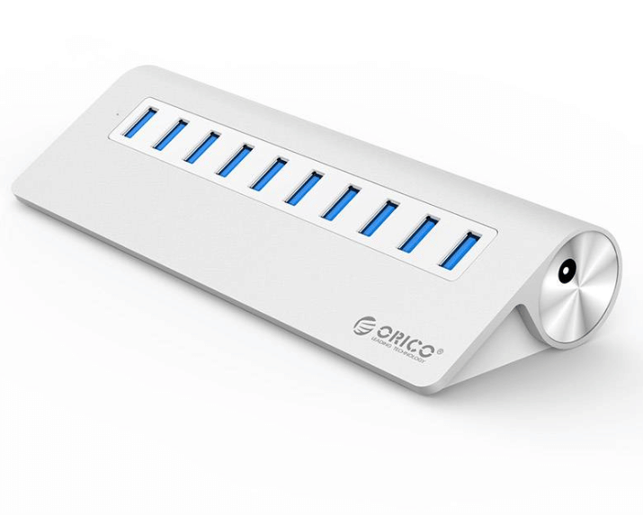 Orico M3H10-SV Aluminum 10 Port USB3.0 HUB