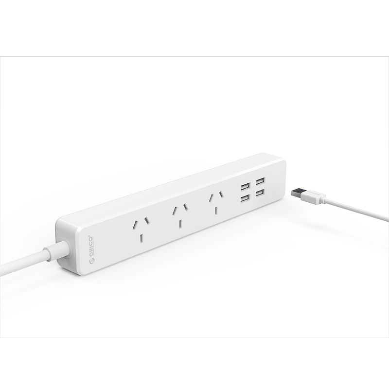 ORICO 3 AC Outlet Power Strip with 4 USB 20W Smart Charger