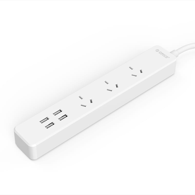 ORICO 3 AC Outlet Power Strip with 4 USB 20W Smart Charger