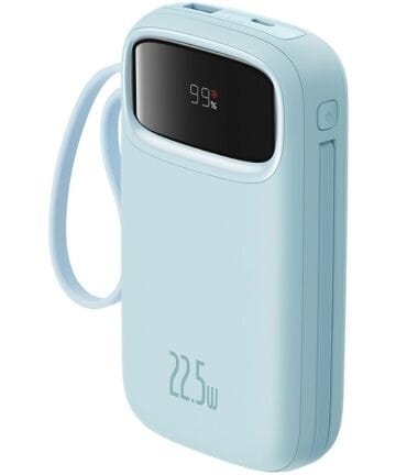 Baseus QPow2 20000mAh 22.5W Digital Display Fast Charge Power Bank - Blue
