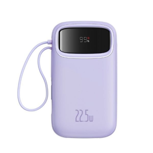 Baseus QPow2 20000mAh 22.5W Digital Display Fast Charge Power Bank - Purple