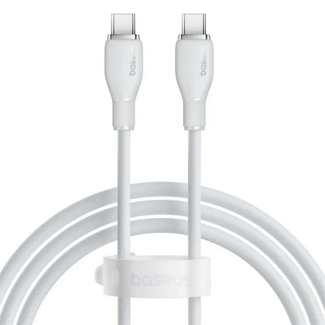 Baseus Pudding Series Fast Charging USB-C 1.2m 100W Cable - White