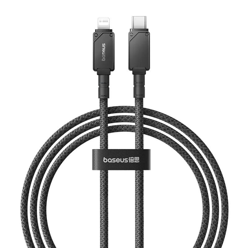 Baseus Unbreakable Charging USB-C to Lightning 1m Cable - Black