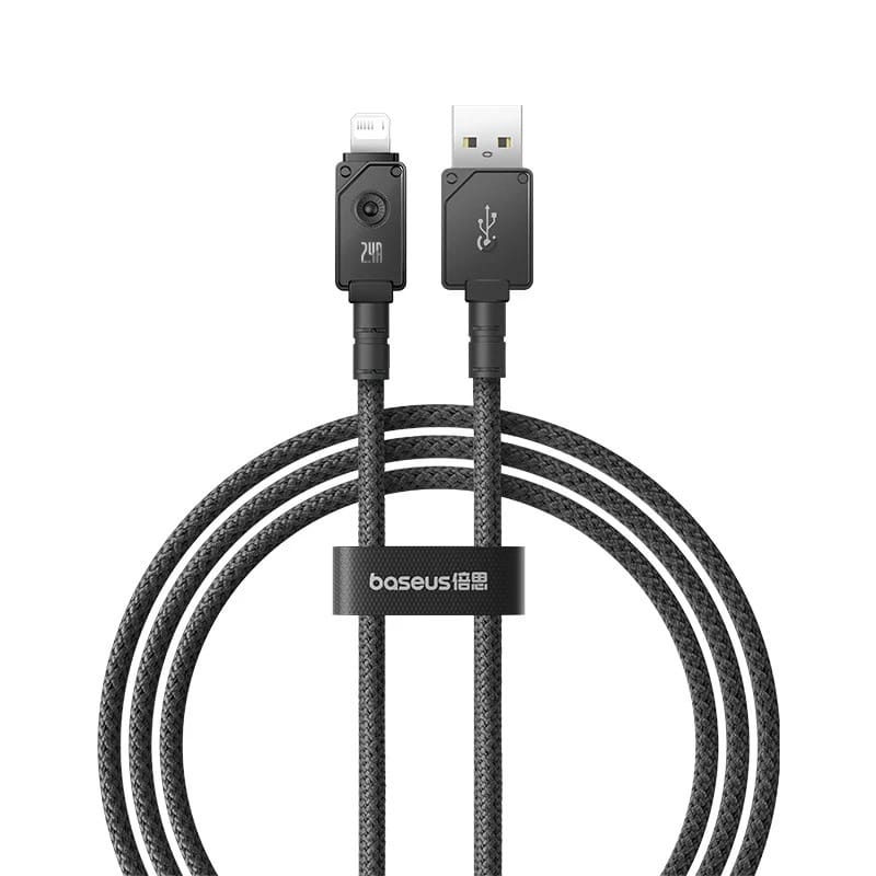 Baseus Unbreakable Charging USB-A to Lightning 1m Cable - Black
