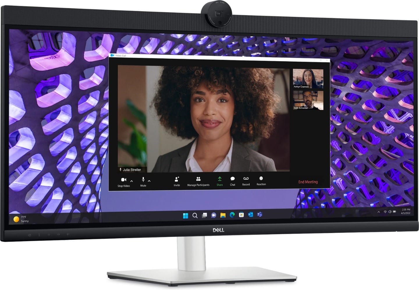 (Ex-Demo) Dell Pro P3424WEB 34" WQHD IPS USB-C Curved Business Video Conferencing Monitor - 90W PD