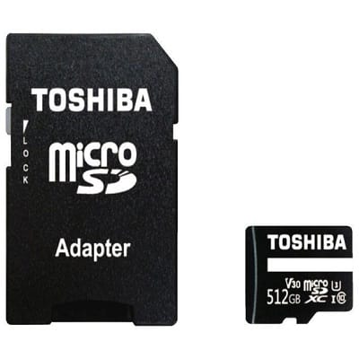 Toshiba 512GB Micro SD CARD with SD Adapter
