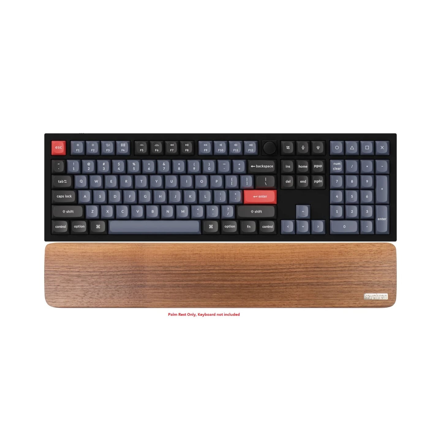 Keychron Q6 / V6 / K10 Pro Walnut Wood Palm Rest 466 x 80 x 15 mm