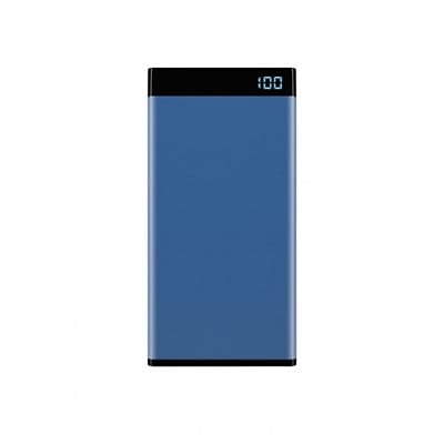 Laser 10KmAh Power Bank with 3in1 Cable Blue