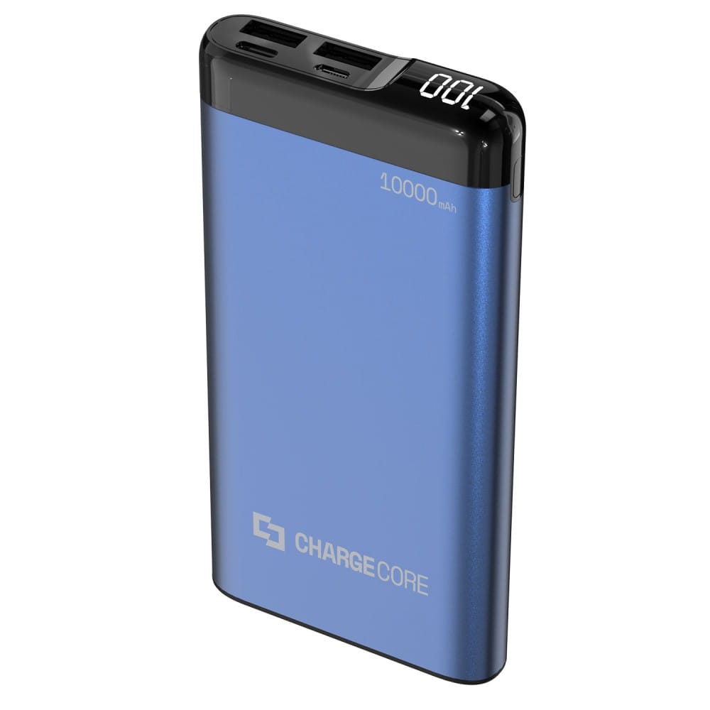 Laser 10000mAh Power Bank with LED Display Blue
