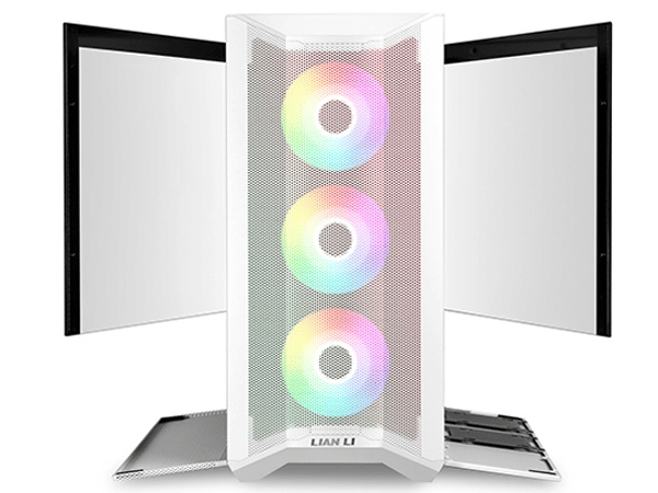 Lian Li Lancool II Mesh MidTower RGB Computer Case - Snow White