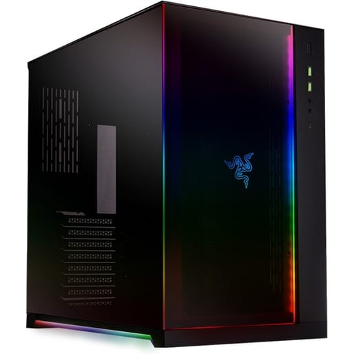 Liang Li Razer Case Lian Li PC-011 E-ATX Dynamic RGB Tempered Glass Razer Edition Case - Black