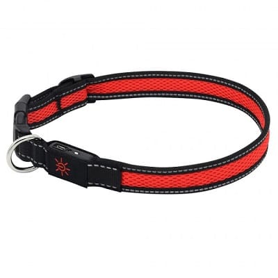 Laser Mighty Pet USB Rechargeable Reflective Collar Red Small