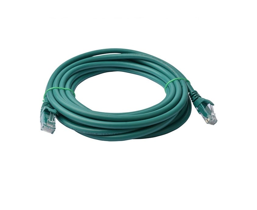 8Ware Cat6a UTP Ethernet Cable 10m Snagless Green