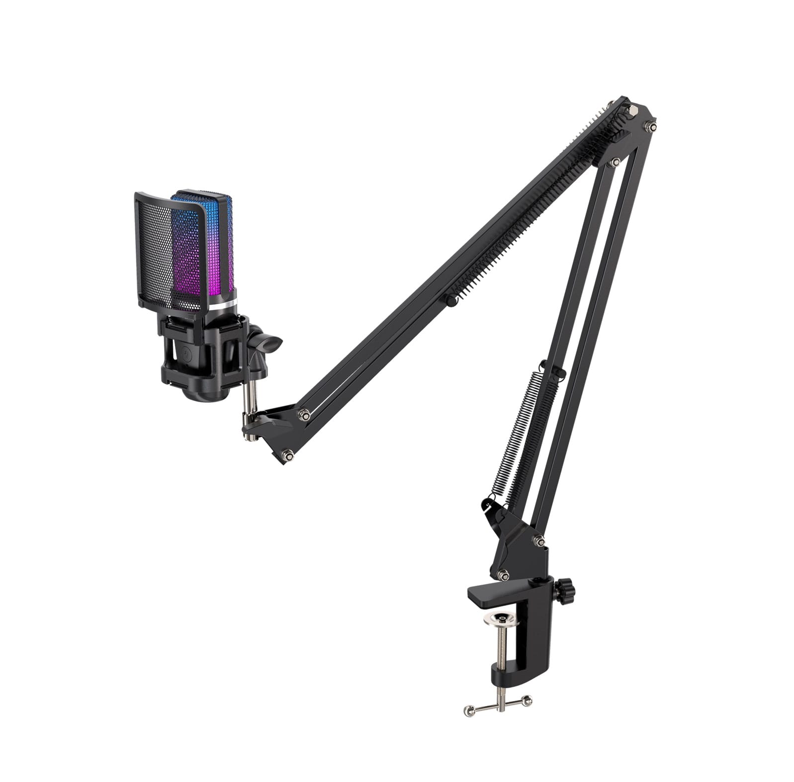 Playmax RGB Black Microphone With Arm and Tripod