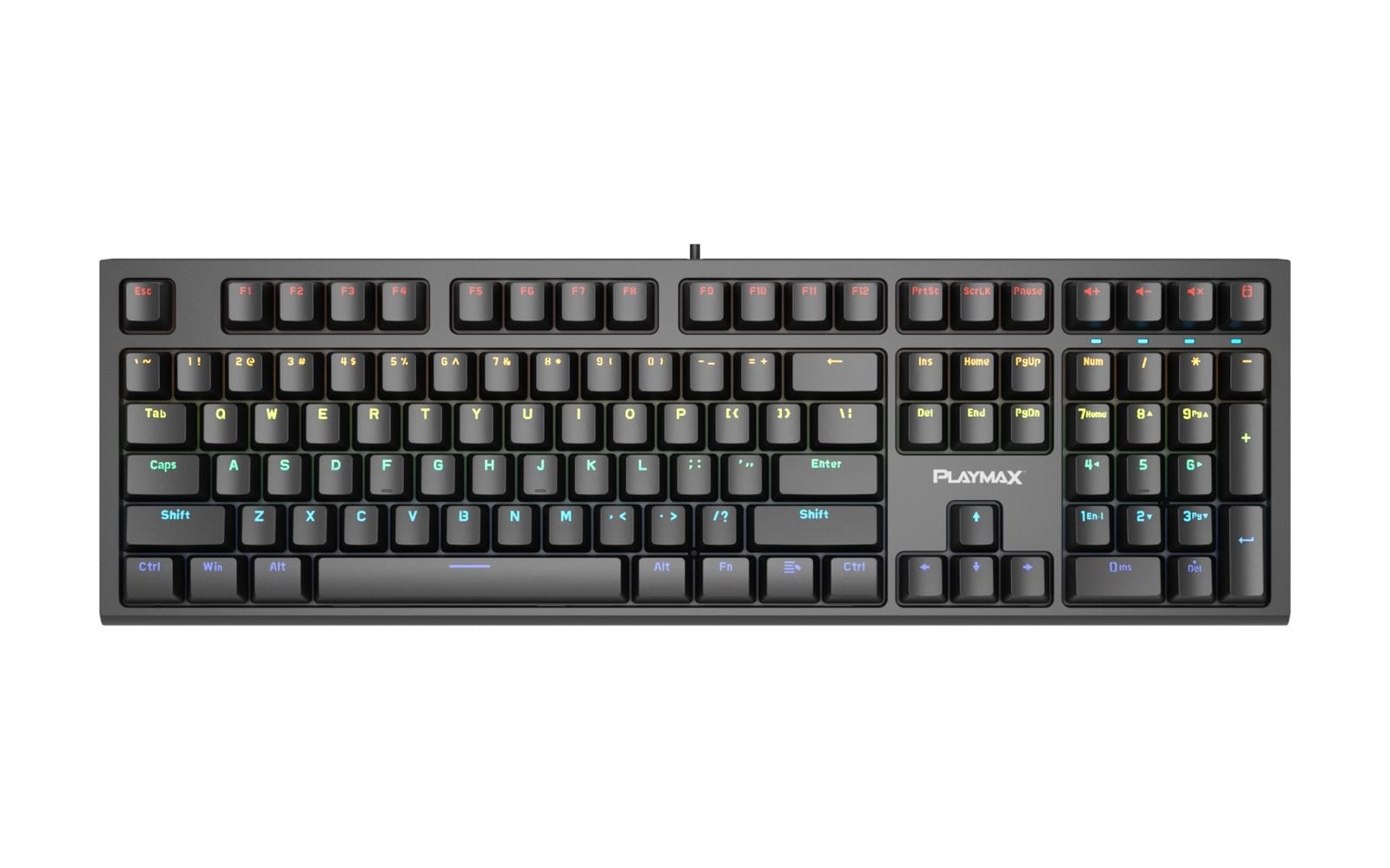 Playmax PRO RGB Mechanical Gaming Keyboard - Black