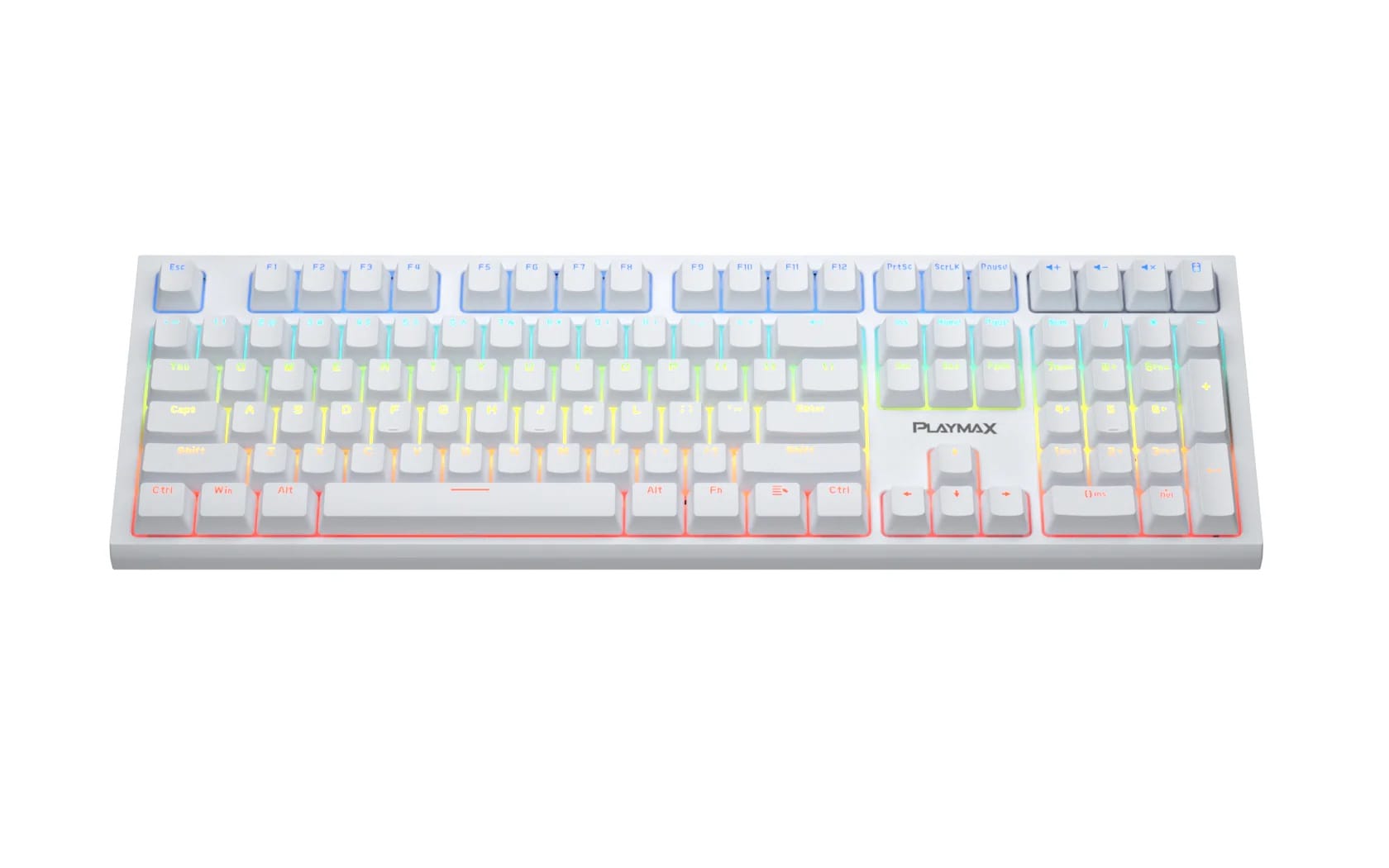 Playmax PRO RGB Mechanical Gaming Keyboard - White