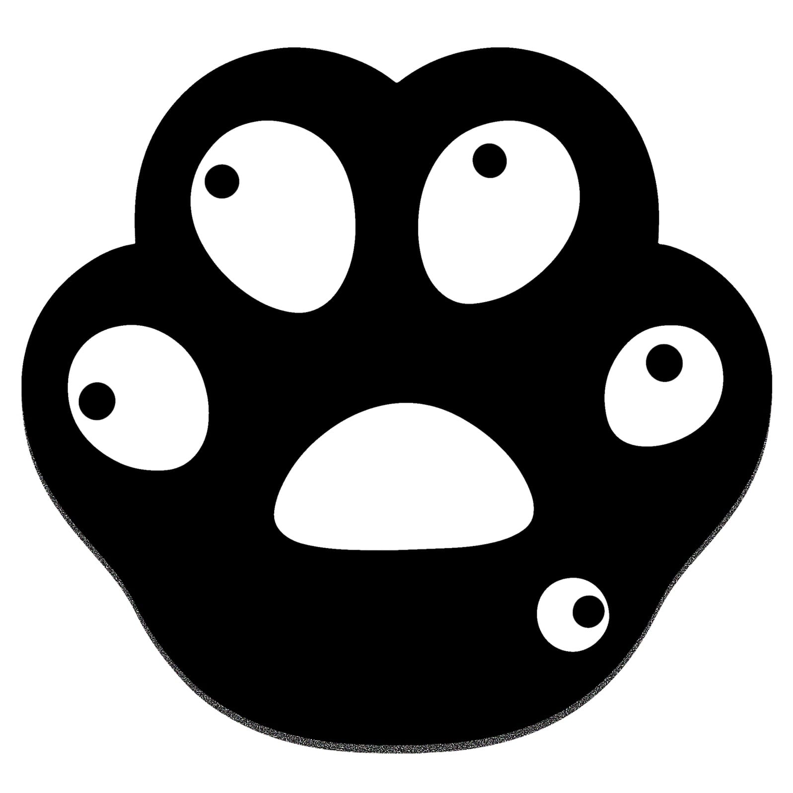 Playmax Paw Print Mouse Mat - Black